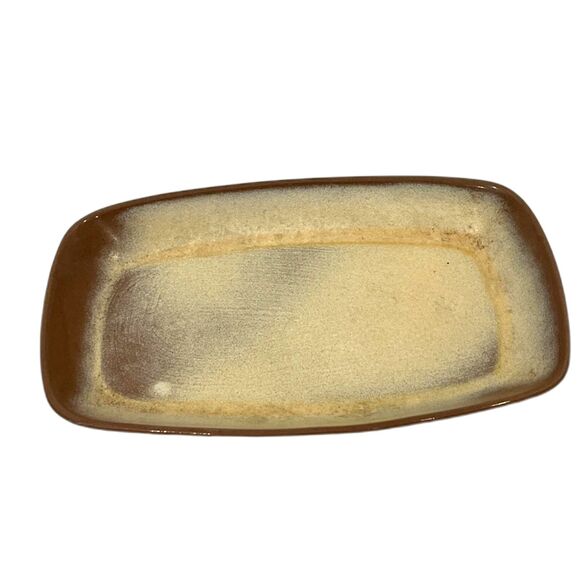 Frankoma Pottery 5ps Vintage Rectangle Dish Plainsman Gold Terra Cotta Rustic - Picture 1 of 7